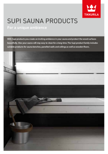 Supi Sauna Finish (Saunasuoja) Brochure