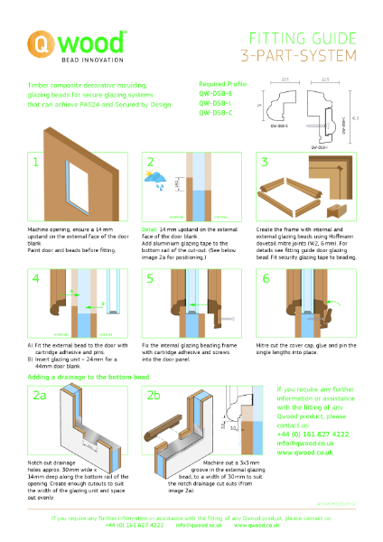 Qwood - 3-Part-Glazing Fitting Guide