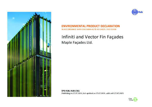 Infiniti and Vector Fin Façades EPD
