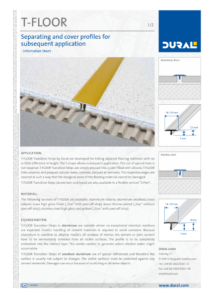 T-FLOOR Information Sheet