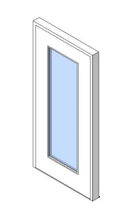 External Single Door, Vision Panel Style VP04