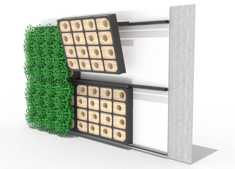 BioPanel Hydroponic Living Green Wall System - Green wall