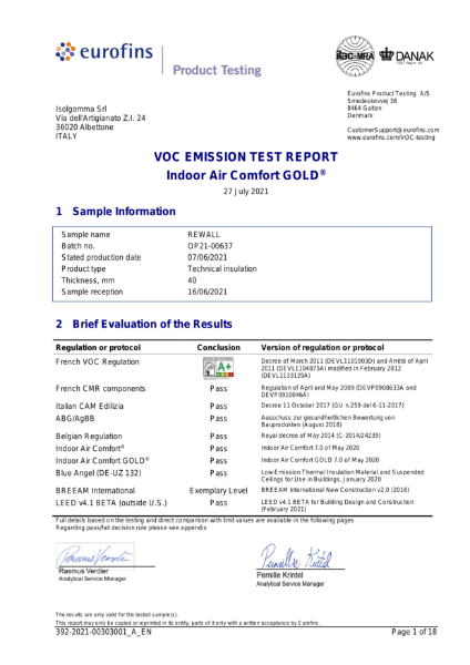 Rewall VOC Certificate