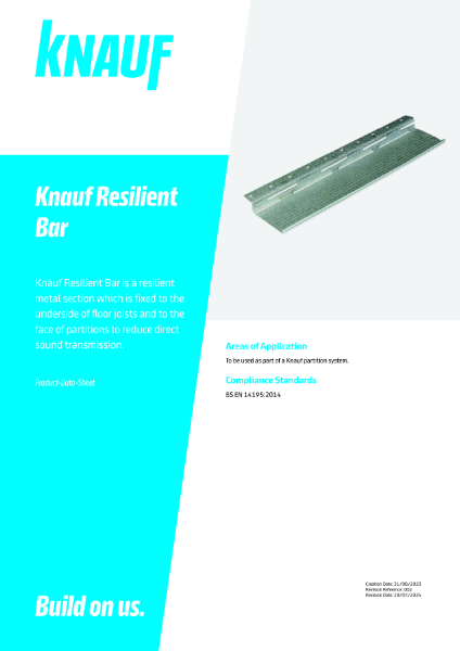 Knauf Resilient Bar Data Sheet