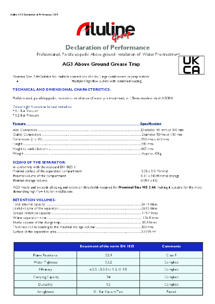 AG3 Declaration of Performance Leaflet2025