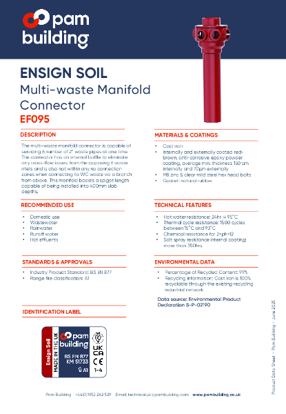 EF095 - Multi-Waste Manifold