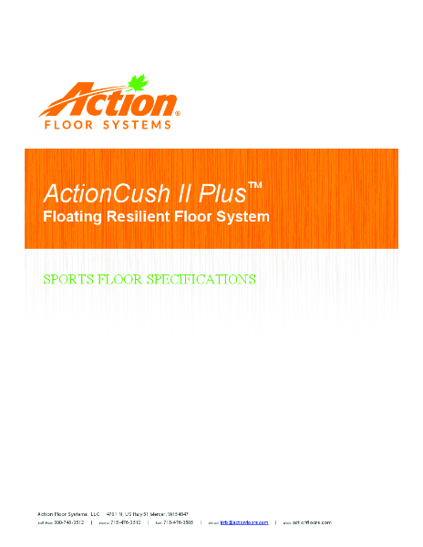 ActionCush II Plus - System Specifications