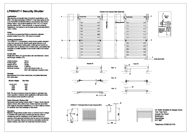 LPSSHUT-1 Drawings Datasheet