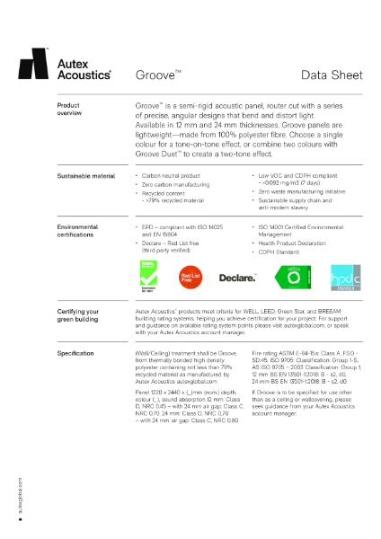 Groove Datasheet