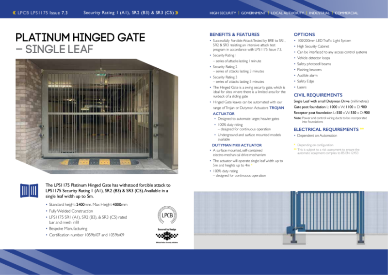 LPS1175 Hinged Gates