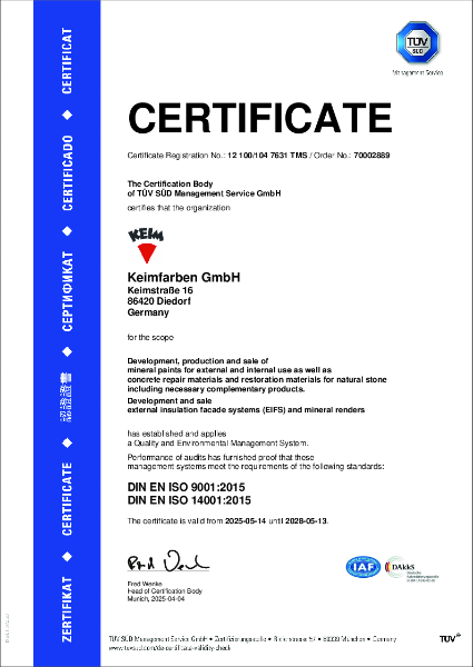 Environmental Management System in accordance with DIN/EN/ISO14001:2004