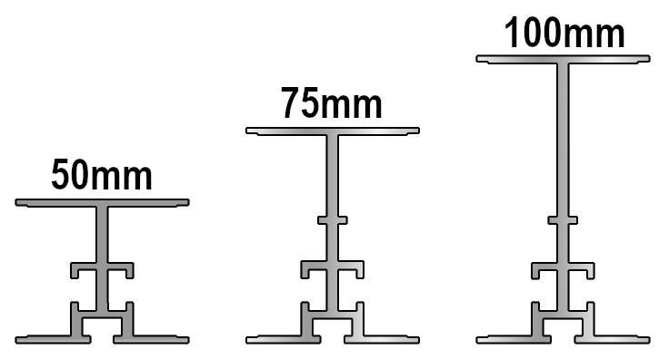 Wallbarn Aluminium Structural Sections - Class A I-Plus Rail/Joist