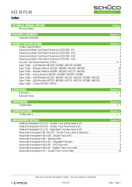 Schuco ASS 39 PD NI Technical Manual 2020 06 01