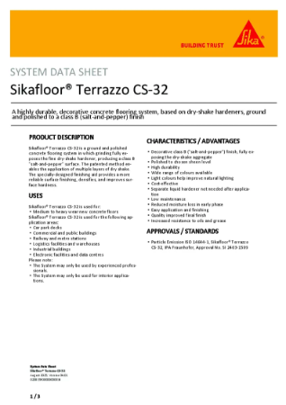 Sikafloor® Terrazzo CS-32 System Data Sheet