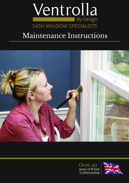 Ventrolla Technical Specification | Sash Window Maintenance Instructions | without SRS