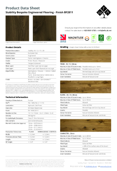 BF2811 Magnitude Data Sheet