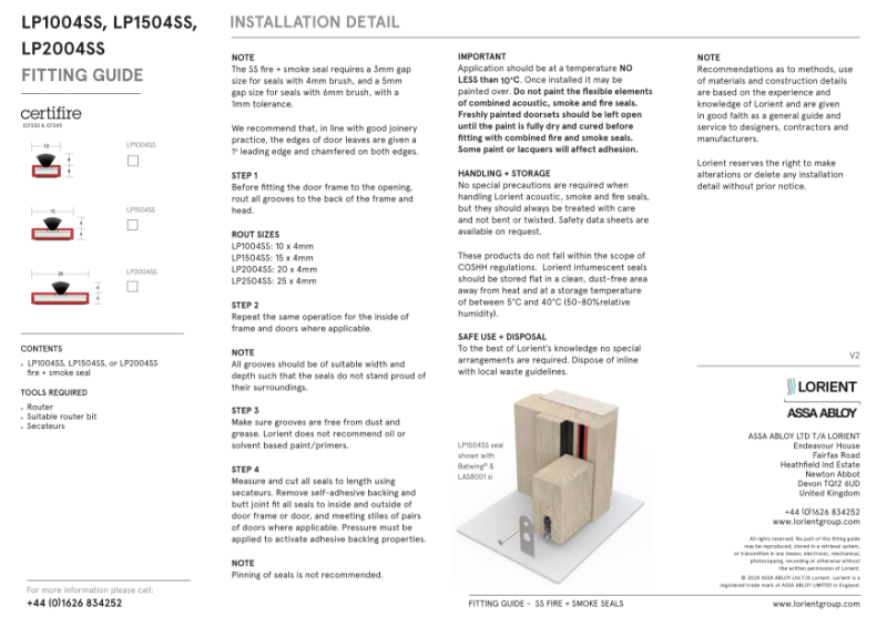 SS Seal fitting instructions