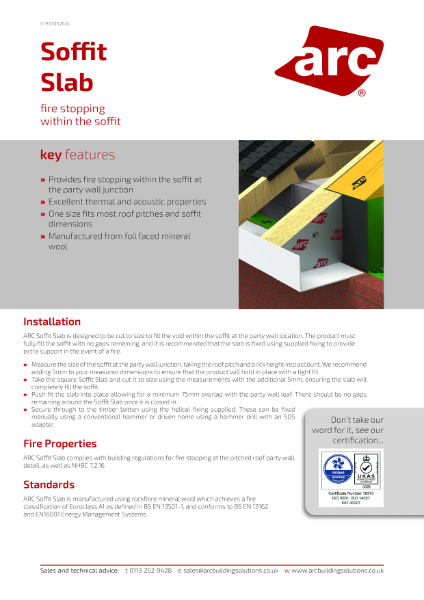 Soffit Slab Data Sheet