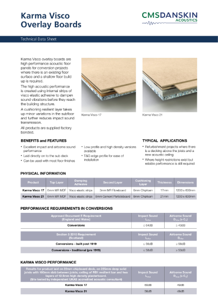 Karma Visco 17/Karma Visco 21 - Technical Data Sheet