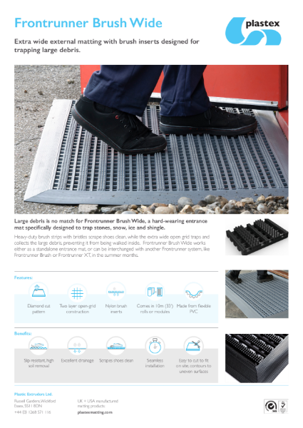 Plastex Frontrunner Brush Wide Datasheet