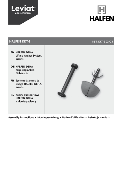 HALFEN KKT-E assembly instructions