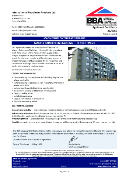 BBA Render Certificate