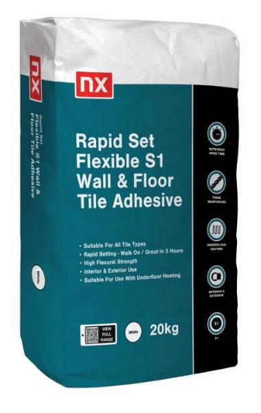 NX Rapid Set Flexible S1 Wall & Floor Tile Adhesive