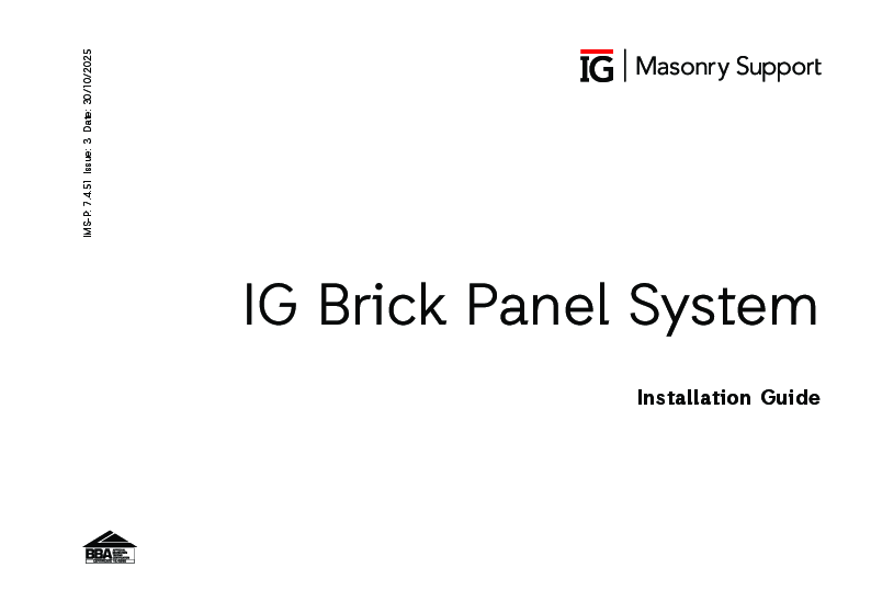 IG Brick Panel System Installation Guide