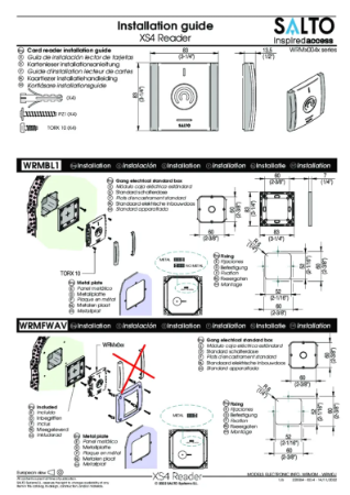 Installation guide Modular XS EU Wall Reader