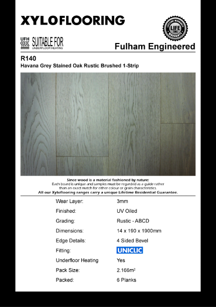 Xylo Flooring - R140 Data Sheet