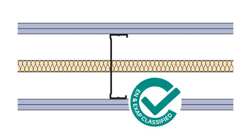 Siniat Single Frame Metal Stud Partition CS14R-212dB-25G - Metal Stud Partitioning