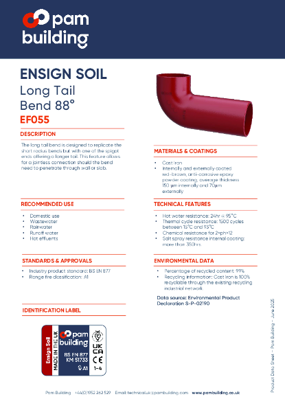 EF055 - Long Tail Bend x 88°