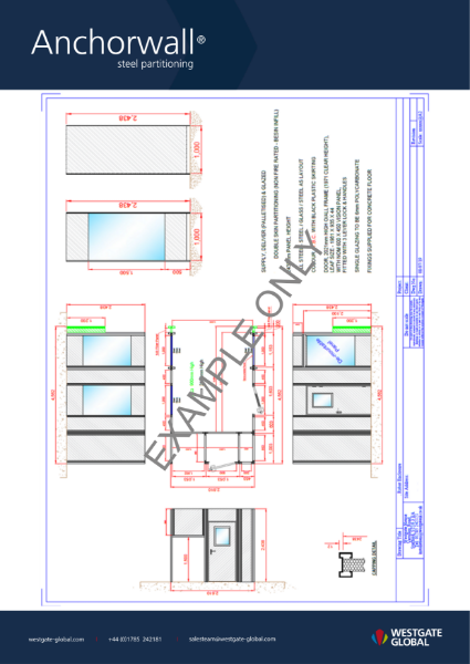 Anchorwall - Example Partition Layout Drawing