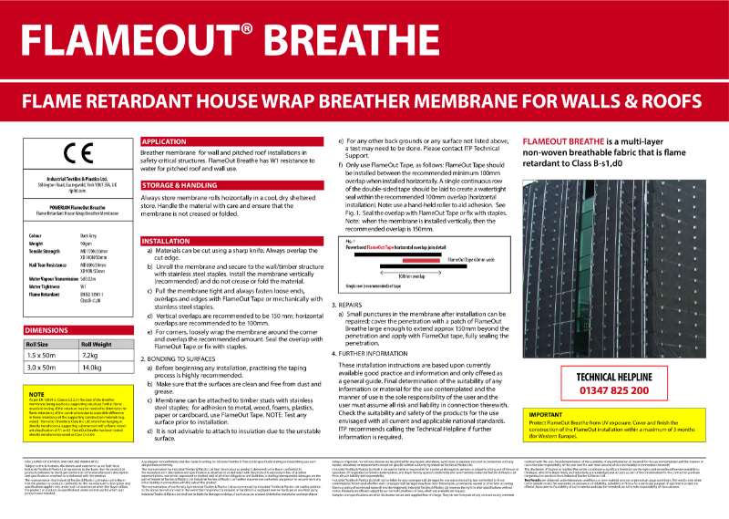 FlameOUT® Breathe Inst R3-6