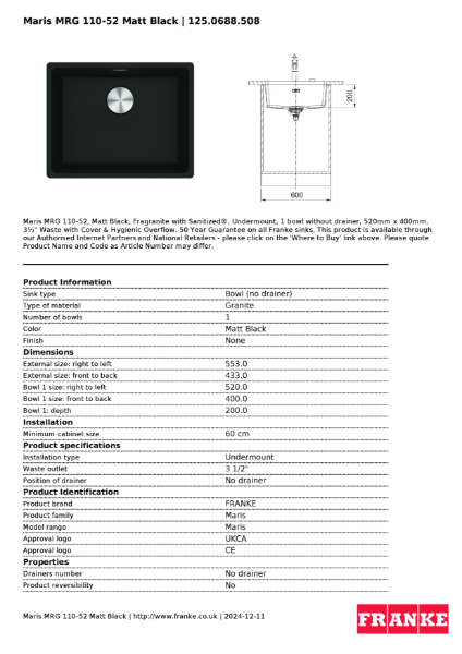 Product Sheet 125.0688.508