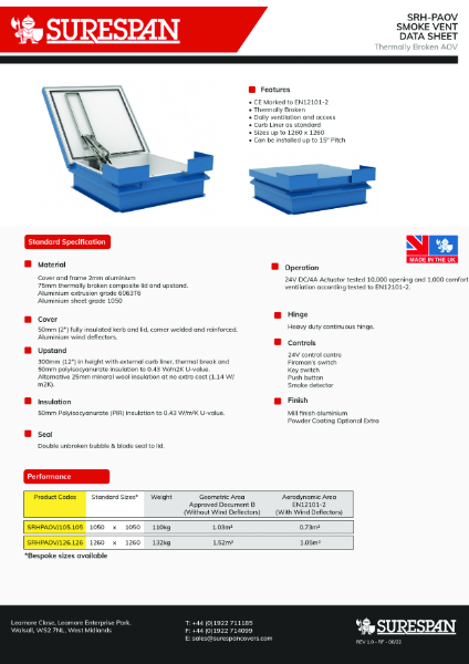 SRHP-AOV Product Datasheet