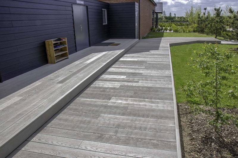 Outdoor decking | Slip resistant | Low maintenance | Composite decking | Cemetery | London