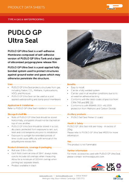 PUDLO GP Ultra Seal Technical Datasheet