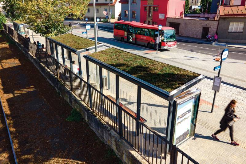 Aureo Bus Shelter - Covered Bus Shelter