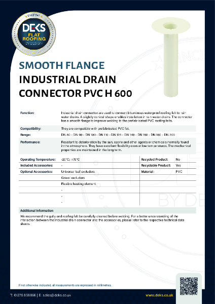 Industrial  Roof Drain - PVC