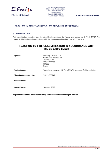 A1 Classification Report