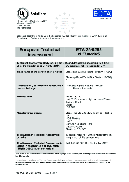 European Technical Approval (ETA)