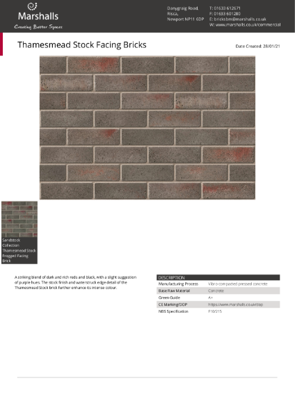 Thamesmead Stock Facing Brick