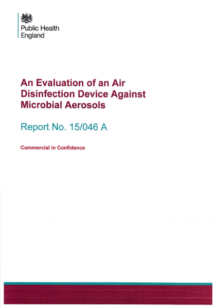 An evaluation of an air disinfection device against microbial aerosols