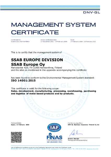 SSAB-Europe-Management-system-certificate-14001-EN-2018-03