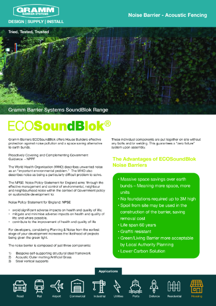 ECOSoundBlok Living Acoustic Barrier
