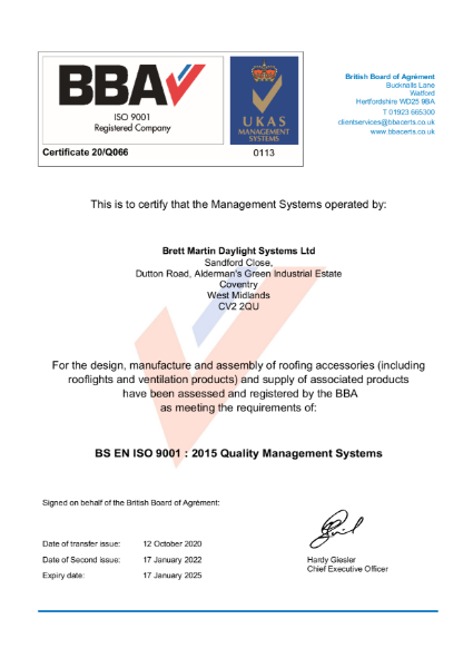 BBA - ISO 9001 Certificate
