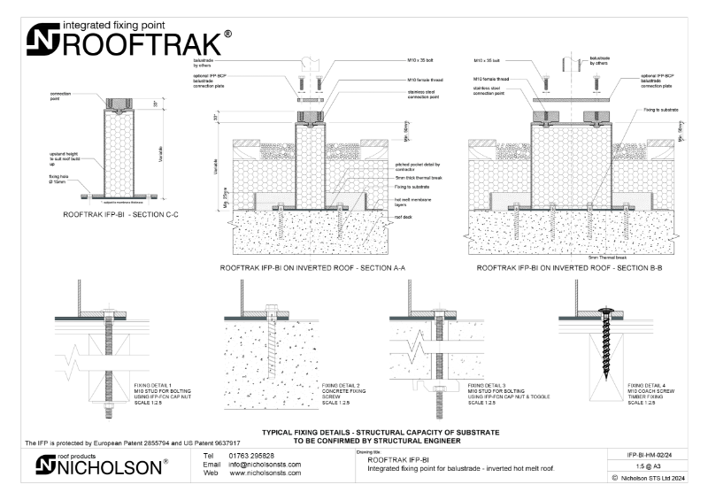 ROOFTRAK IFP-BI for inverted hot melt Tech Data Sheet