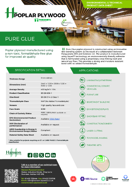 H Poplar Plywood- Pure Glue