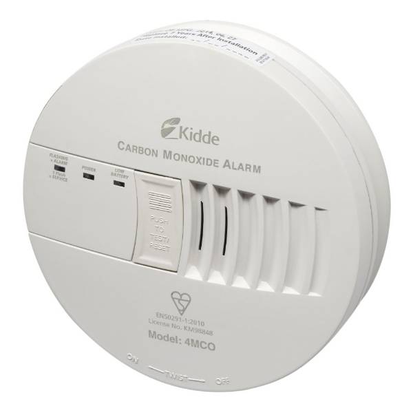 Kidde Mains-Powered CO Alarm with Rechargable Lithium Back-Up Battery ...